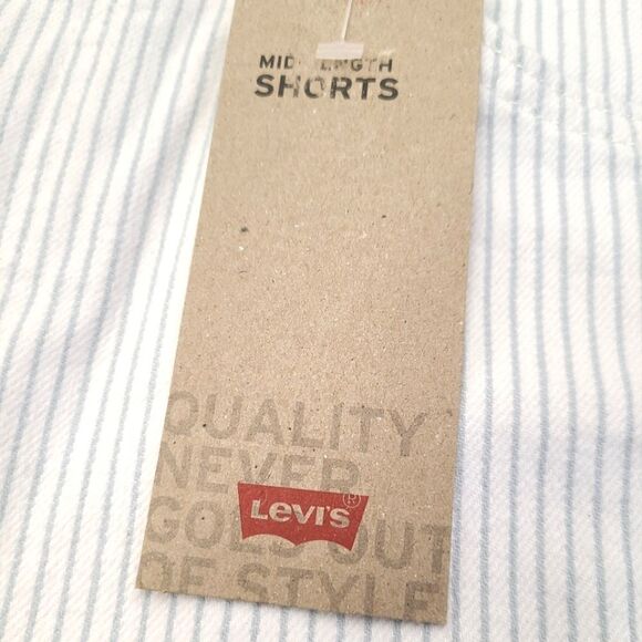 New with Tags Levi's Striped Mid Length Shorts 16 - Picture 4 of 6
